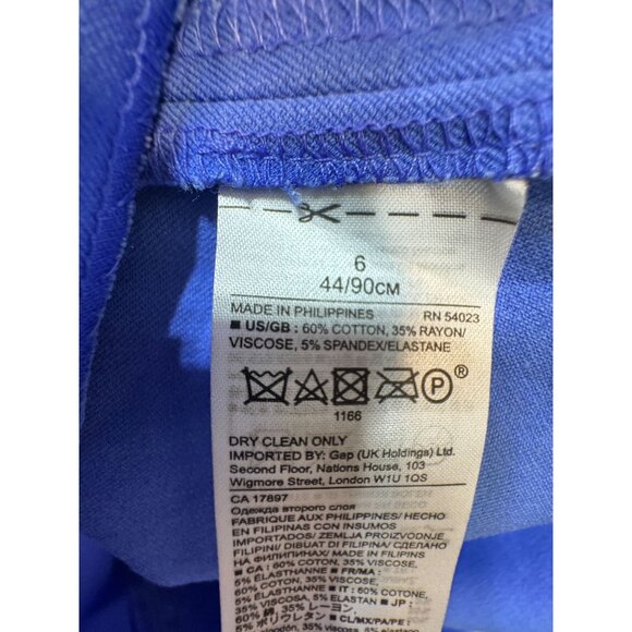 Banana Republic Womens Halter Sheath Dress Size 6 Blue Keyhole Formal Business - Picture 5 of 11